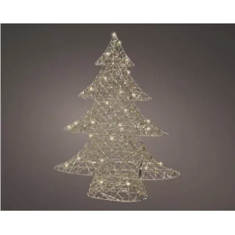 Kaemingk Albero luminoso in metallo oro micro LED alto 60 cm