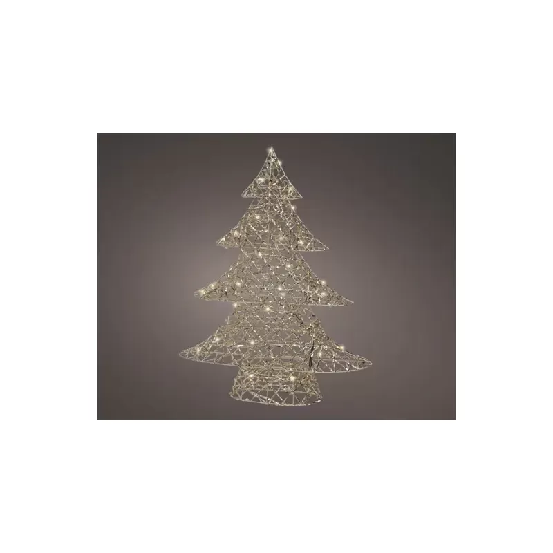 Albero Micro LED Oro Kaemingk H60 cm – Decorazione Natalizia Elegante