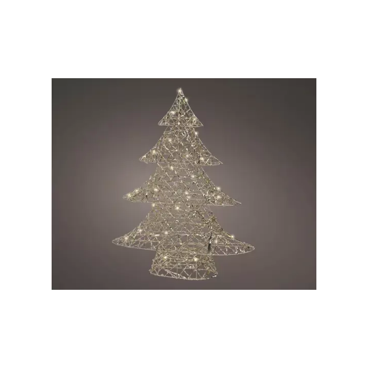Kaemingk Albero luminoso in metallo oro micro LED alto 60 cm