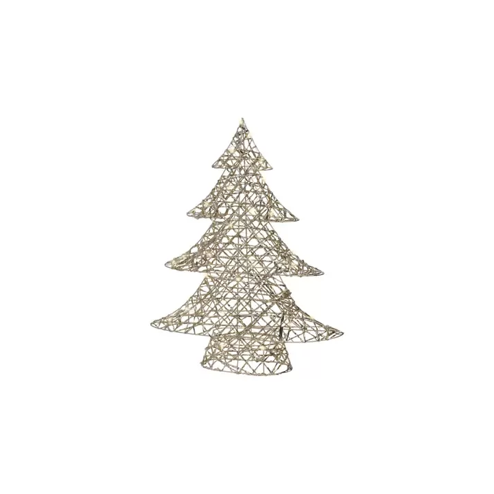 Kaemingk Albero luminoso in metallo oro micro LED alto 60 cm