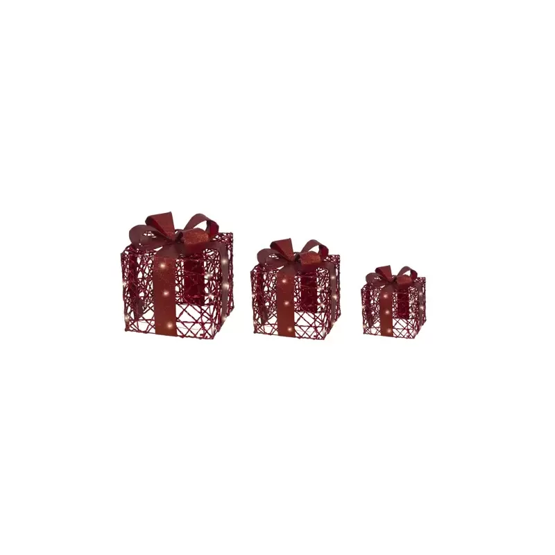 Set 3 Gift Box Micro LED Kaemingk – Decorazione...