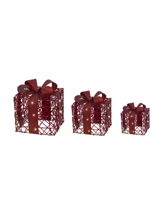 Set 3 Gift Box Micro LED Kaemingk – Decorazione...