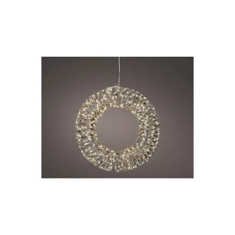 Ghirlanda Micro LED Ø38 cm Oro – Effetto Lampeggiante | Kaemingk