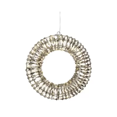 Ghirlanda Micro LED Ø38 cm Oro – Effetto Lampeggiante |... 2