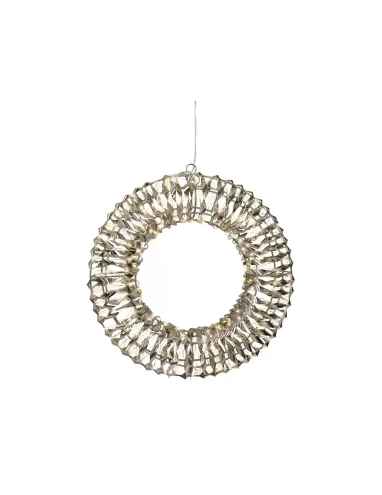Ghirlanda Micro LED Ø38 cm Oro – Effetto...