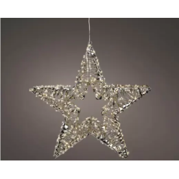 Kaemingk Stella luminosa in metallo oro micro LED alta 60 cm