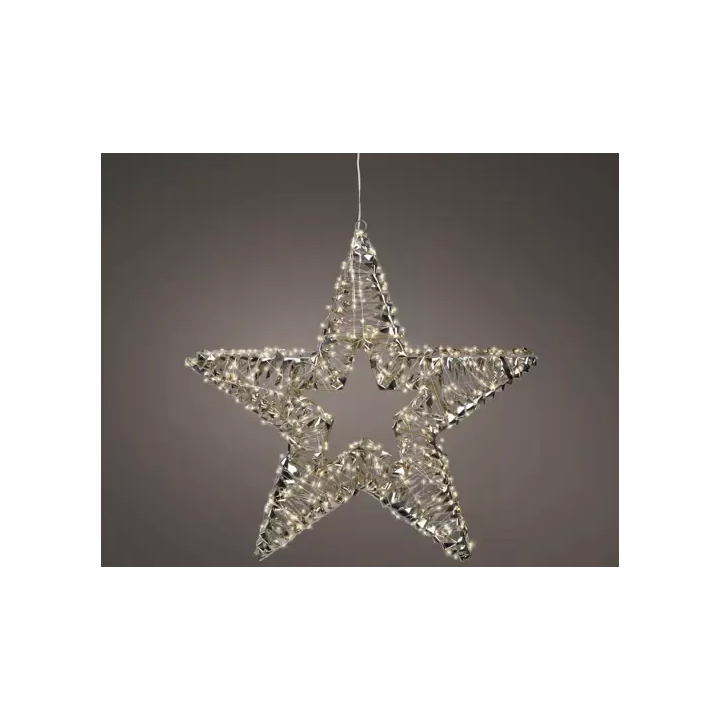 Kaemingk Stella luminosa in metallo oro micro LED alta 60 cm