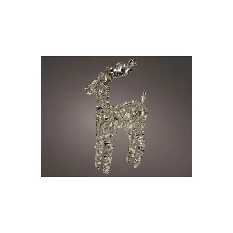 Renna Micro LED 66 cm Oro – Decorazione Natalizia Elegante | Kaemingk