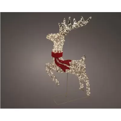 Renna con Sciarpa Micro LED 100 cm Oro