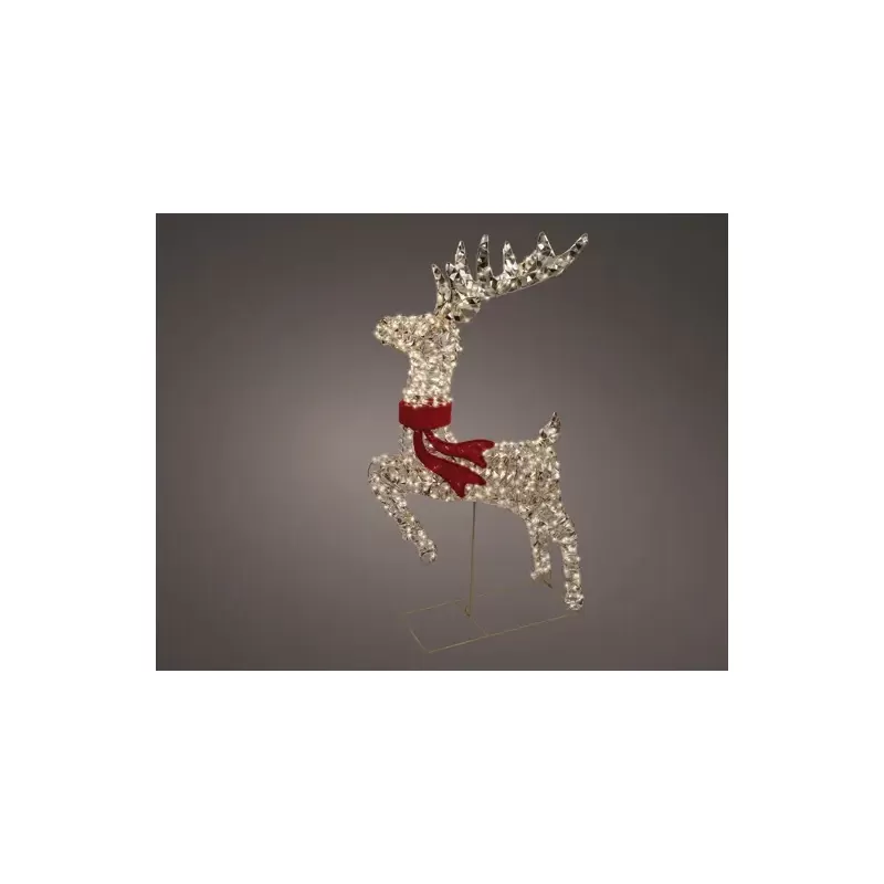 Renna con Sciarpa Micro LED 100 cm Oro