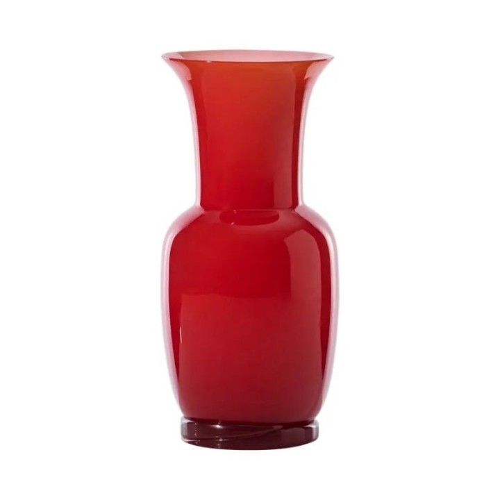 Venini Vaso Opalino rosso alto 42 cm