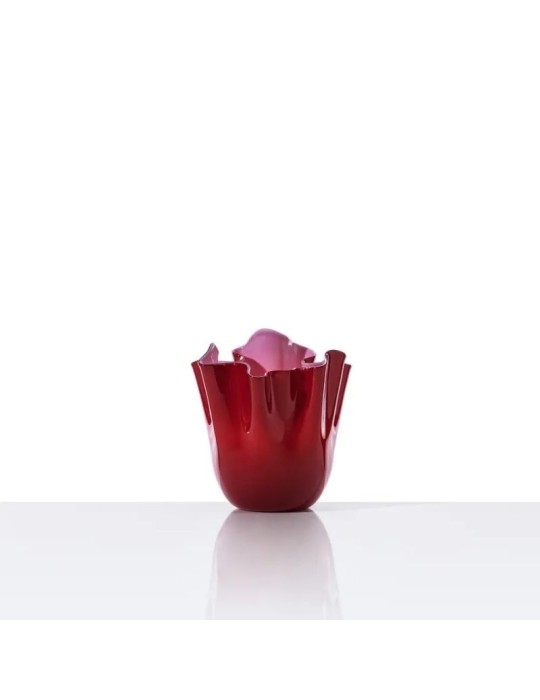 Vaso Fazzoletto Venini Rosso e Rosa – Vetro di...