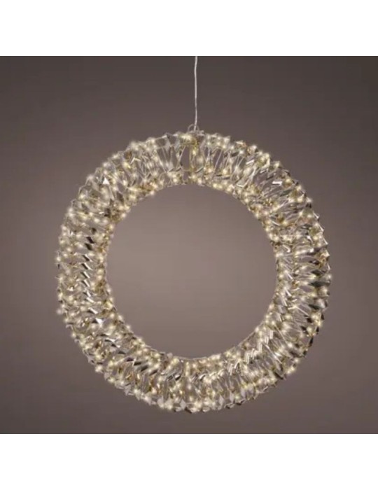 Ghirlanda Micro LED Kaemingk Ø70 cm Oro – Decorazione Natalizia con Effetto Lampeggiante