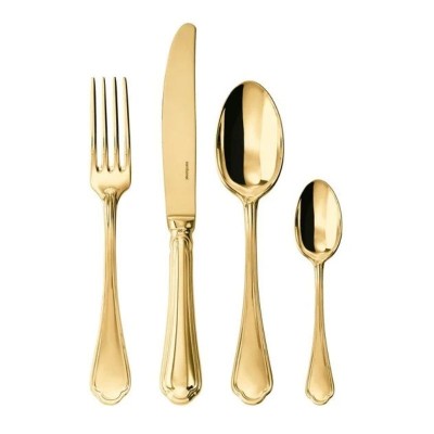 Sambonet Servizio 24 Pezzi Monoblocco Filet Toiras PVD Gold