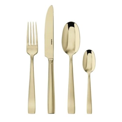 Sambonet Servizio 24 Pezzi Monoblocco Flat PVD Champagne