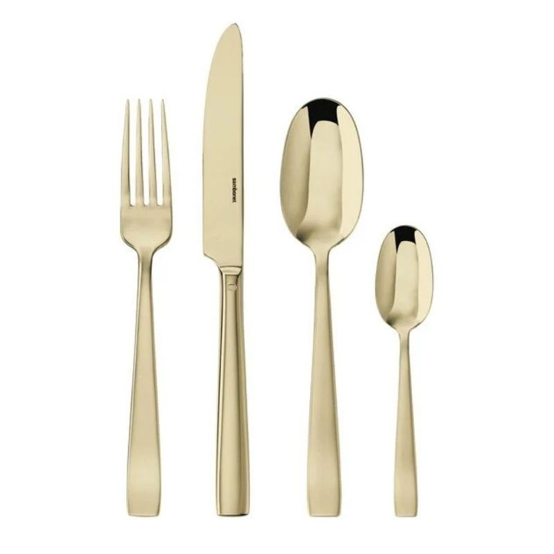 Sambonet Servizio 24 Pezzi Monoblocco Flat PVD Champagne