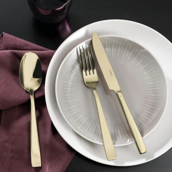Sambonet Set di 24 posate Flat PVD Champagne per 6 persone