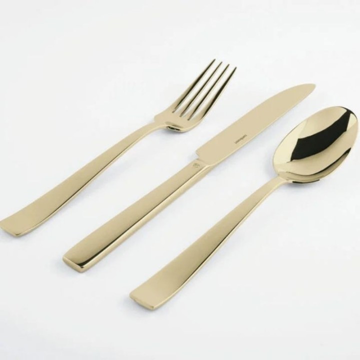 Sambonet Set di 24 posate Flat PVD Champagne per 6 persone