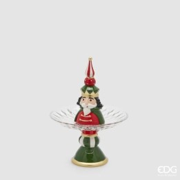EDG Enzo De Gasperi Alzata RE rossa e verde alta 30,5 cm