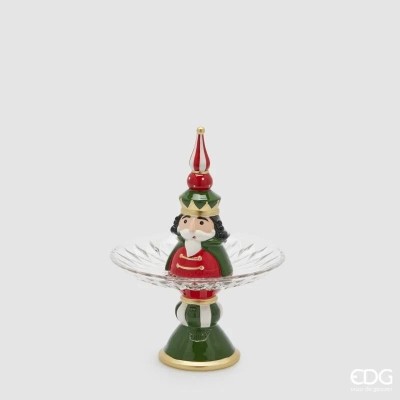 Alzata RE di EDG – Centrotavola natalizio rosso e verde EDG