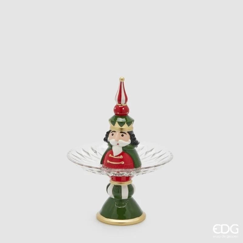 Alzata RE di EDG – Centrotavola natalizio rosso e verde EDG
