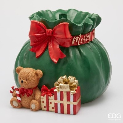Base Pino con Sacco EDG 39cm – Decorazione Natalizia con...