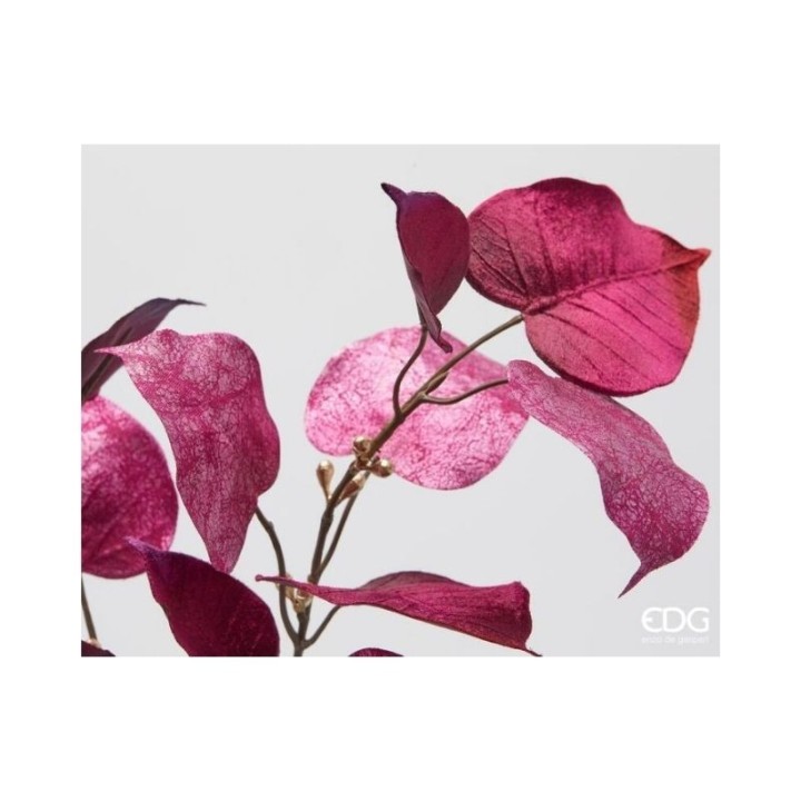 EDG Ramo di ficus in velluto bordeaux alto 80 cm