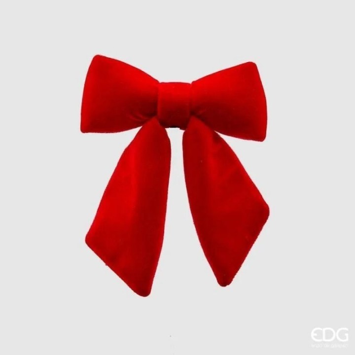 EDG Enzo De Gasperi Fiocco in velluto rosso 38 × 27 cm