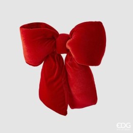 EDG Enzo De Gasperi Fiocco in velluto rosso 43 × 40 cm