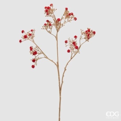 Gambo Gypsophila EDG H68 cm | Fiori Rossi e Stelo Oro per...