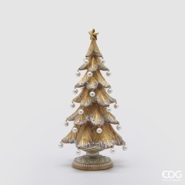 EDG Pino con perle oro e punte argento alto 36 cm