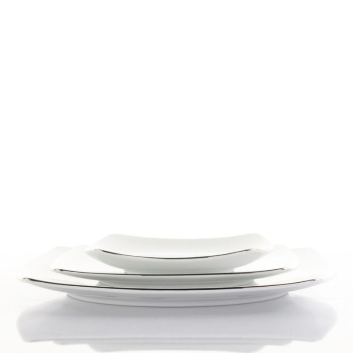 Weissestal Servizio di piatti Square Platinum Line 40 pezzi