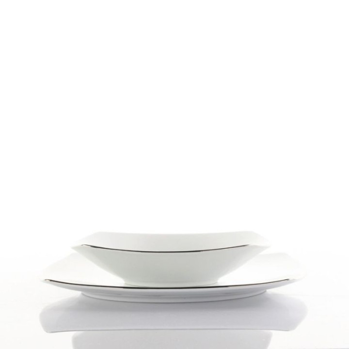 Weissestal Servizio di piatti Square Platinum Line 40 pezzi