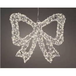 Kaemingk Fiocco luminoso in metallo micro LED 38 × 34 cm