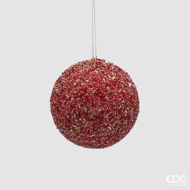 EDG Pallina di Natale Mille e Una Perla rossa Ø 9 cm