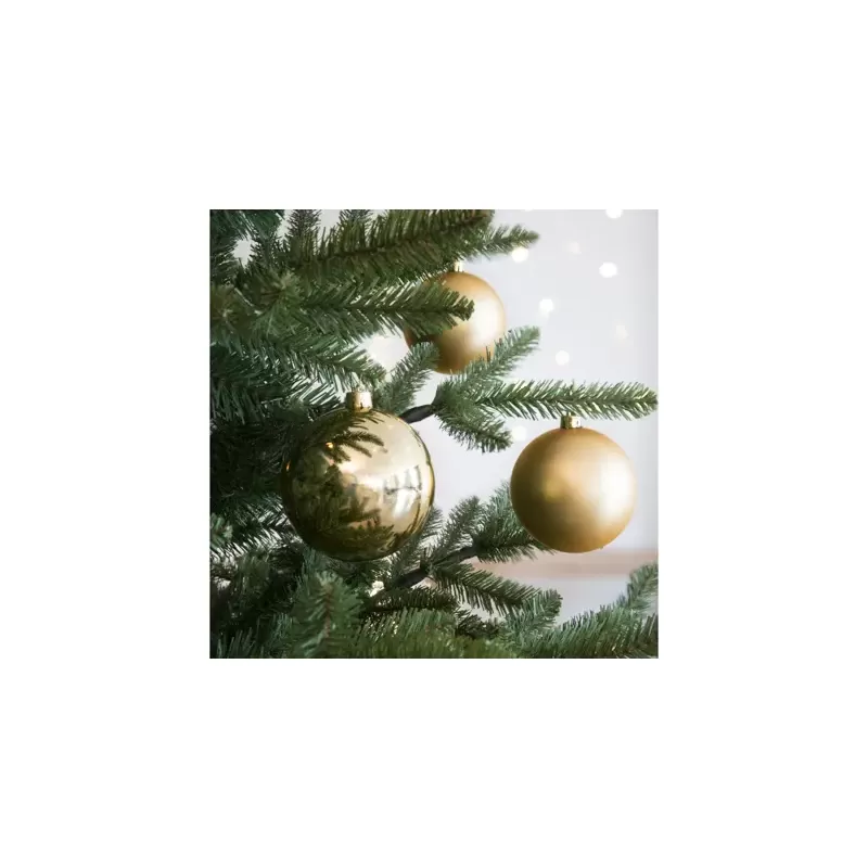 Set 4 Palline Natalizie Oro Ø10cm – Mix Lucide...