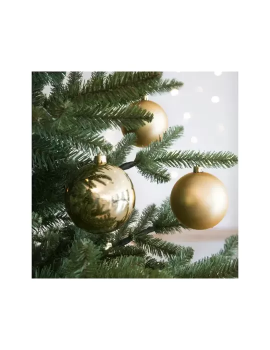 Set 4 Palline Natalizie Oro Ø10cm – Mix Lucide...