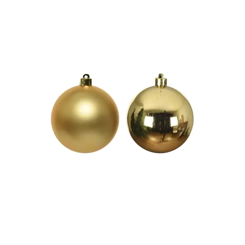 Set 4 Palline Natalizie Oro Ø10cm – Mix Lucide...