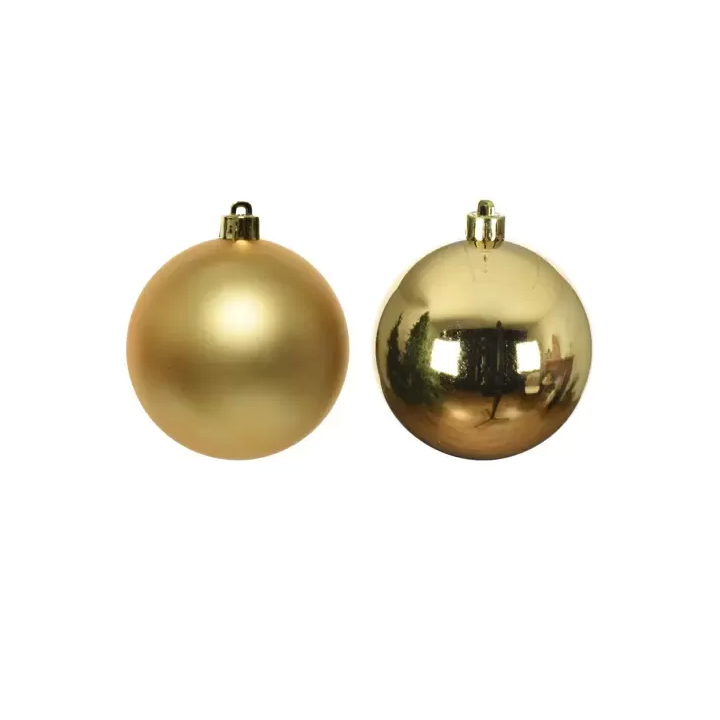 Kaemingk Set di 4 palline di Natale oro Ø 10 cm