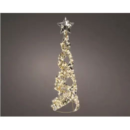 Kaemingk Cono luminoso micro LED con stella alto 100 cm