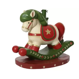 Kaemingk Base per albero cavalluccio a dondolo bianco 47 cm