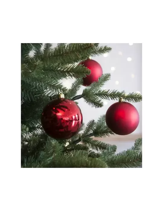 Set 4 Palline Rosse Assortite Ø10cm Kaemingk –...