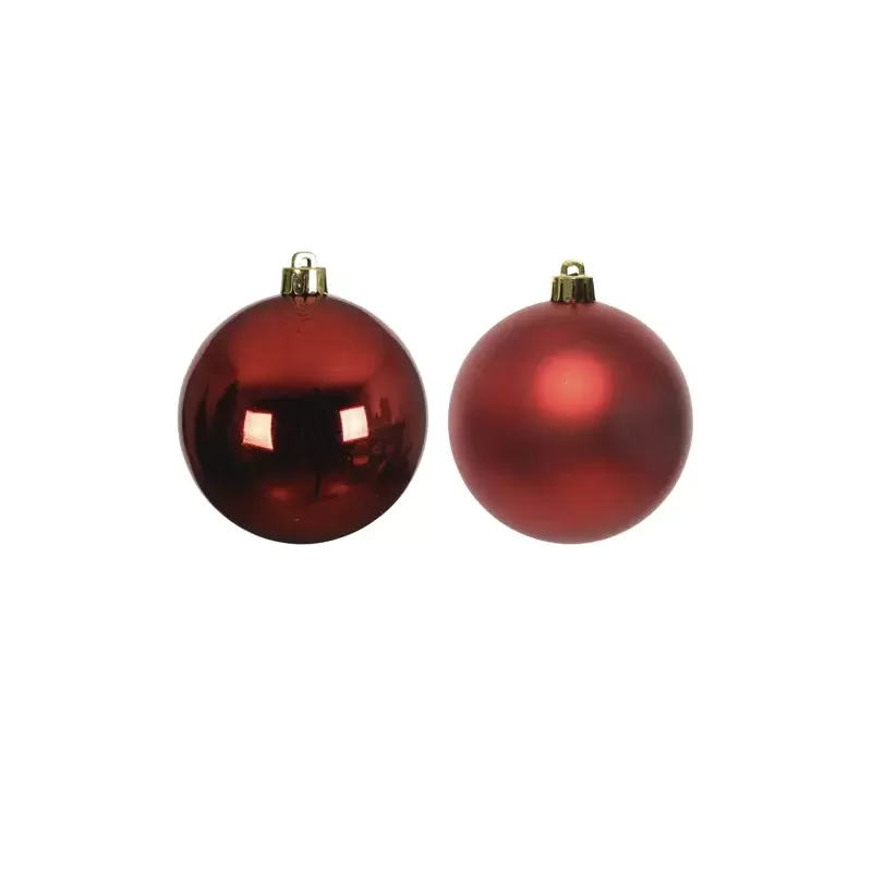 Set 4 Palline Rosse Assortite Ø10cm Kaemingk –...