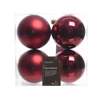 Set 4 Palline Sangue di Bue Ø10cm Kaemingk – Eleganza... 2