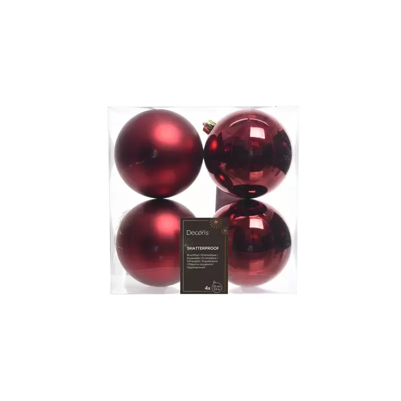 Set 4 Palline Sangue di Bue Ø10cm Kaemingk –...