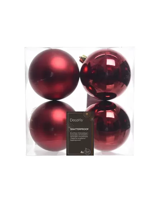 Set 4 Palline Sangue di Bue Ø10cm Kaemingk –...