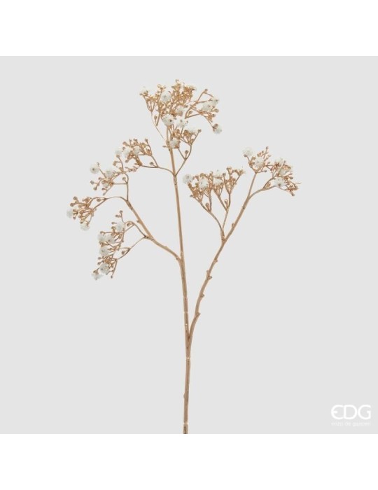 Gambo GYPSOPHILE Oro con Fiori Bianchi – EDG | Eleganza per la Tua Casa H68