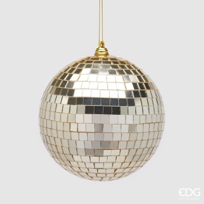 Addobbo Natale Palla Specchio Light Gold Ø12cm