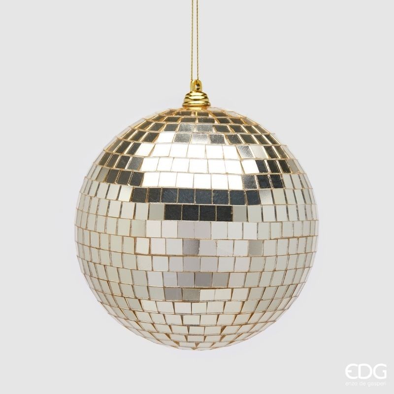 Addobbo Natale Palla Specchio Light Gold Ø12cm