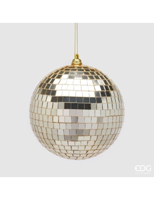 Addobbo Natale Palla Specchio Light Gold Ø12cm
